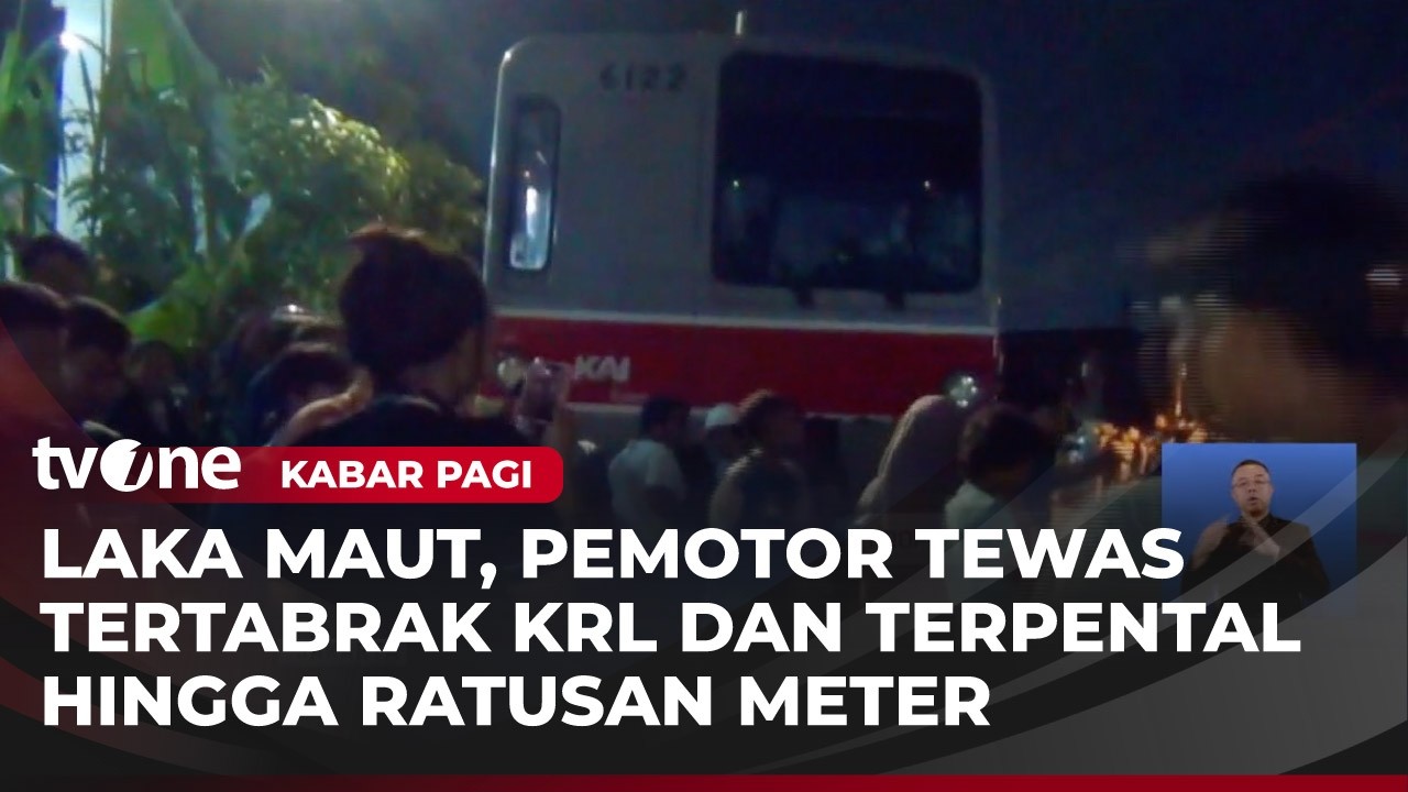 Nahas! Pengendara Motor Perempuan Tewas Ditabrak KRL | Kabar Pagi