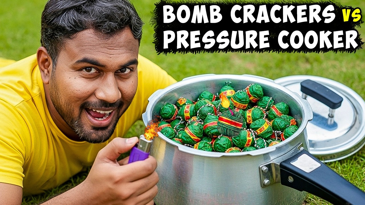 Can Cooker Survive? Pressure Cooker Vs Bomb Crackers Experiment | Sutli, VIP | Mad Brothers