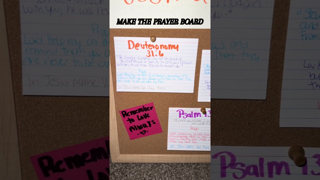 Let’s make our prayer life a priority. Let your prayers be fervent. MAKE THE PRAYER BOARD. 