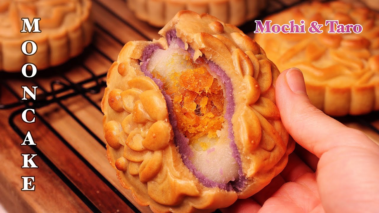 Bánh Trung Thu Mochi Khoai Môn - Cách Để Nướng Bánh Có Nhân Mềm Dẻo Thật Đẹp!!!