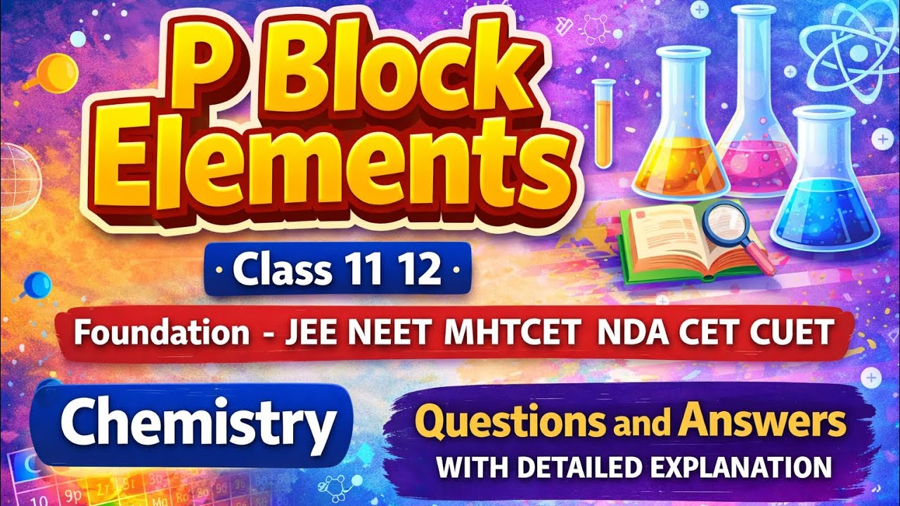 P Block Elements  - Chemistry Foundation Class 11 12 JEE NEET MHTCET NDA CET CUET