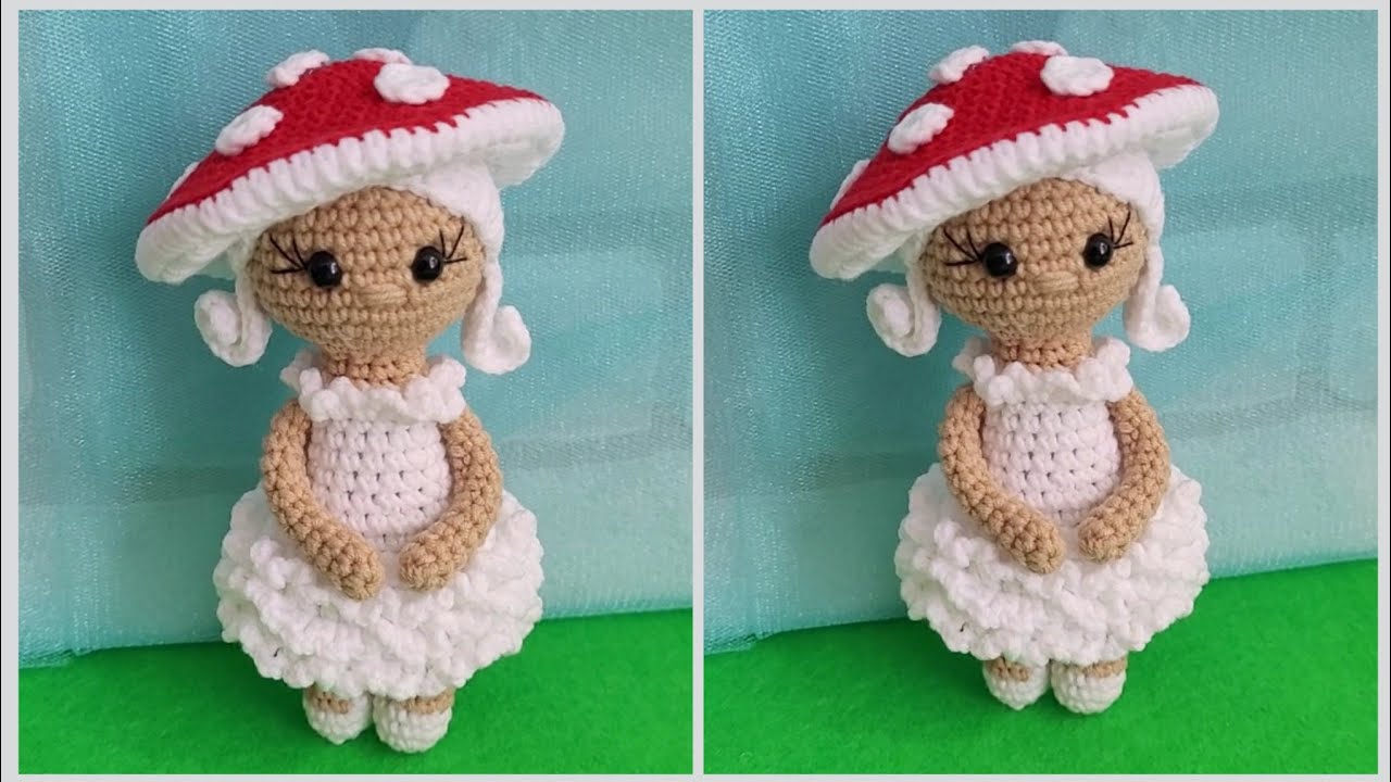 ❤️КУКЛА🍄 ГРИБОЧЕК МУХОМОРЧИК🍄ВЯЗАНАЯ КРЮЧКОМ из полухлопка ❤️crochet doll❤️Häkelpuppe