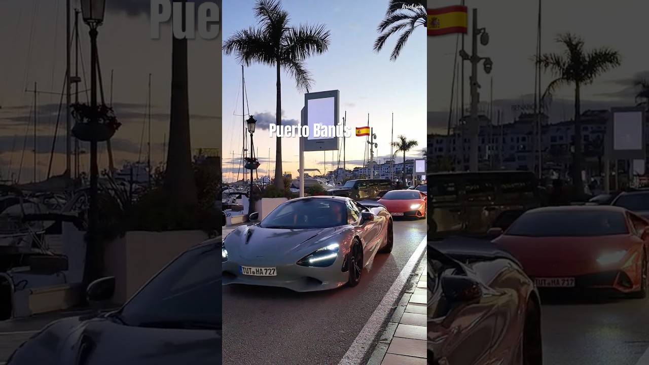 Sports cars at Puerto Banus Marbella Spain Costa del Sol 😊😮🇪🇸 