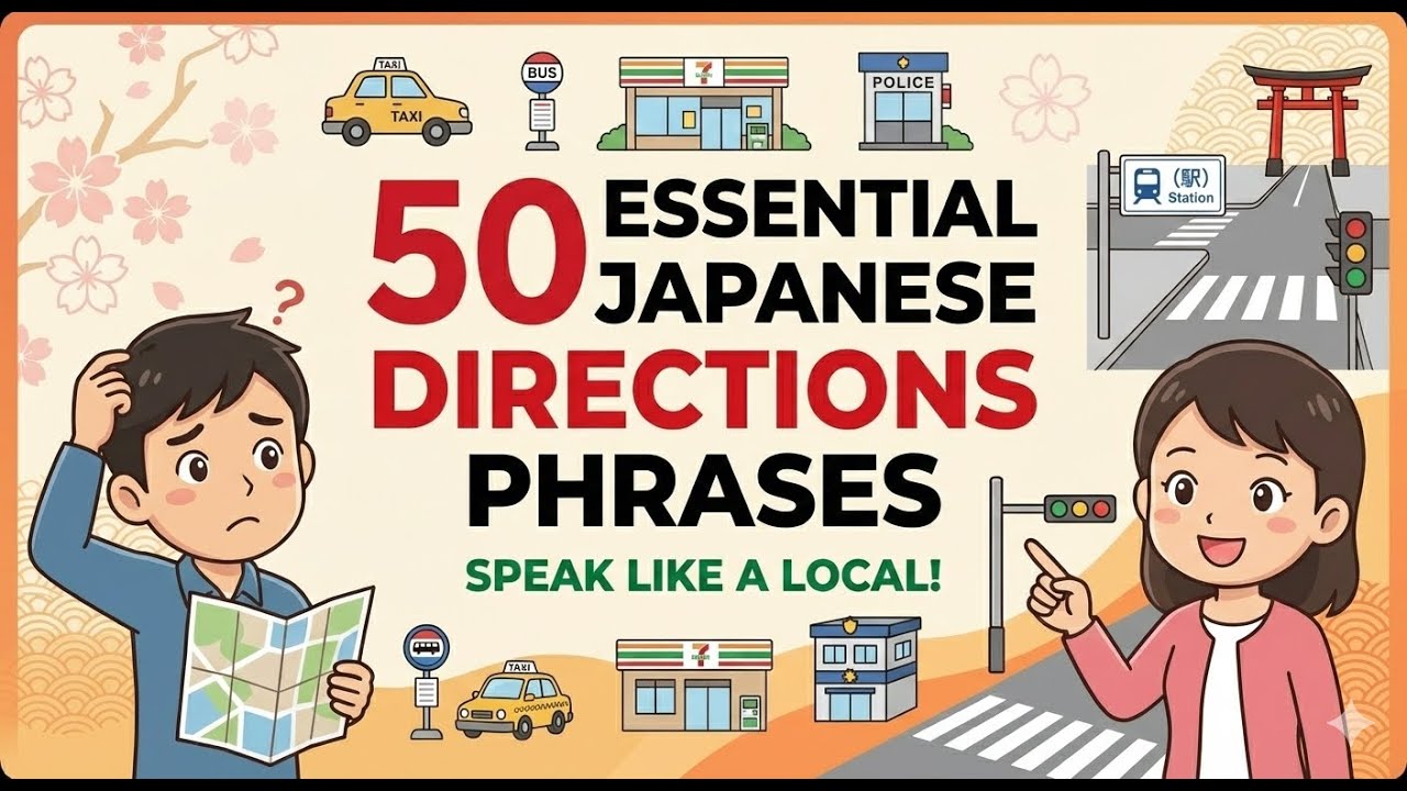 50 Japanese Listening for Directions | Where is the station?