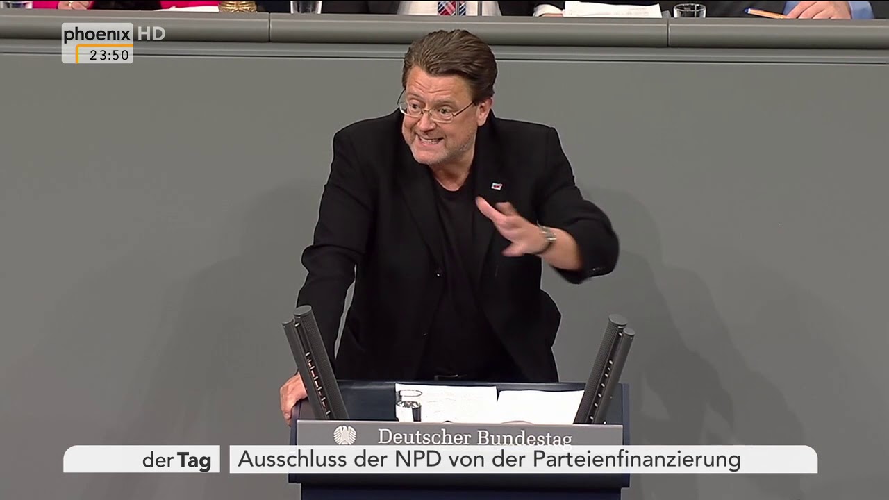 Ausschnitte der ,Bundestagsdebatte zum Ausschluss der NPD von der Parteifinanzierung am 26.04.18