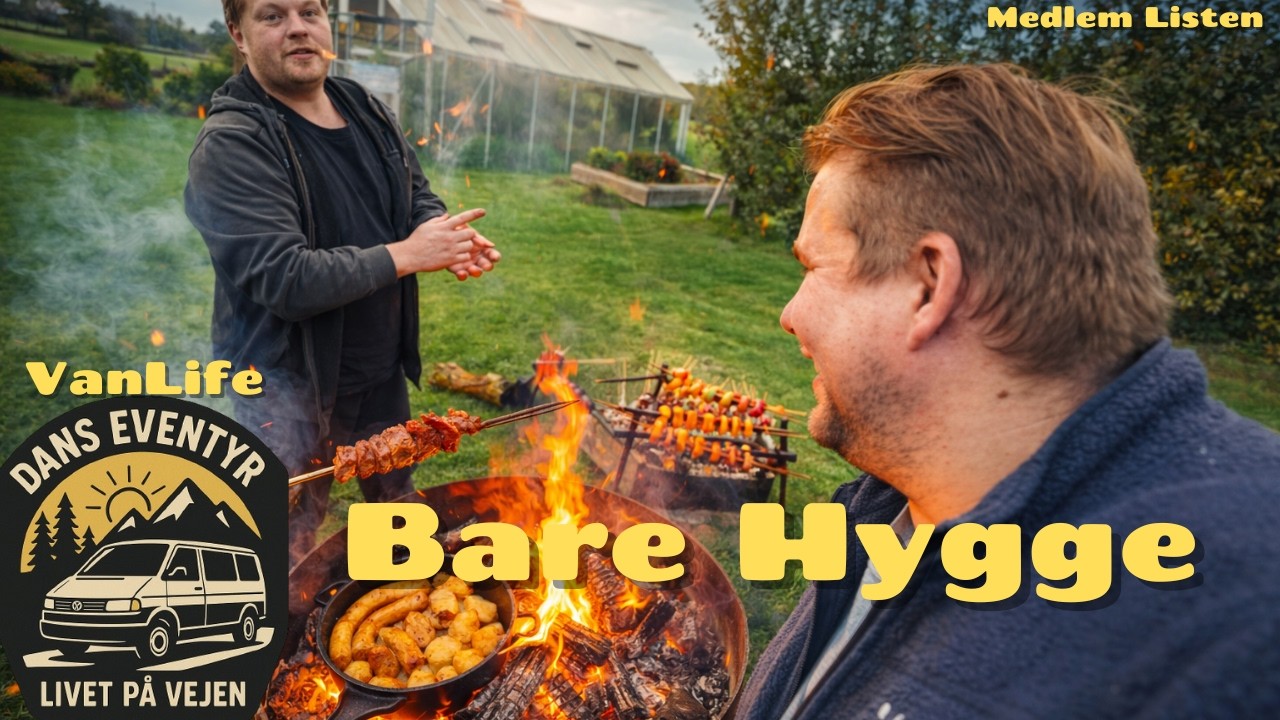 To gutter, ét bål og god mad