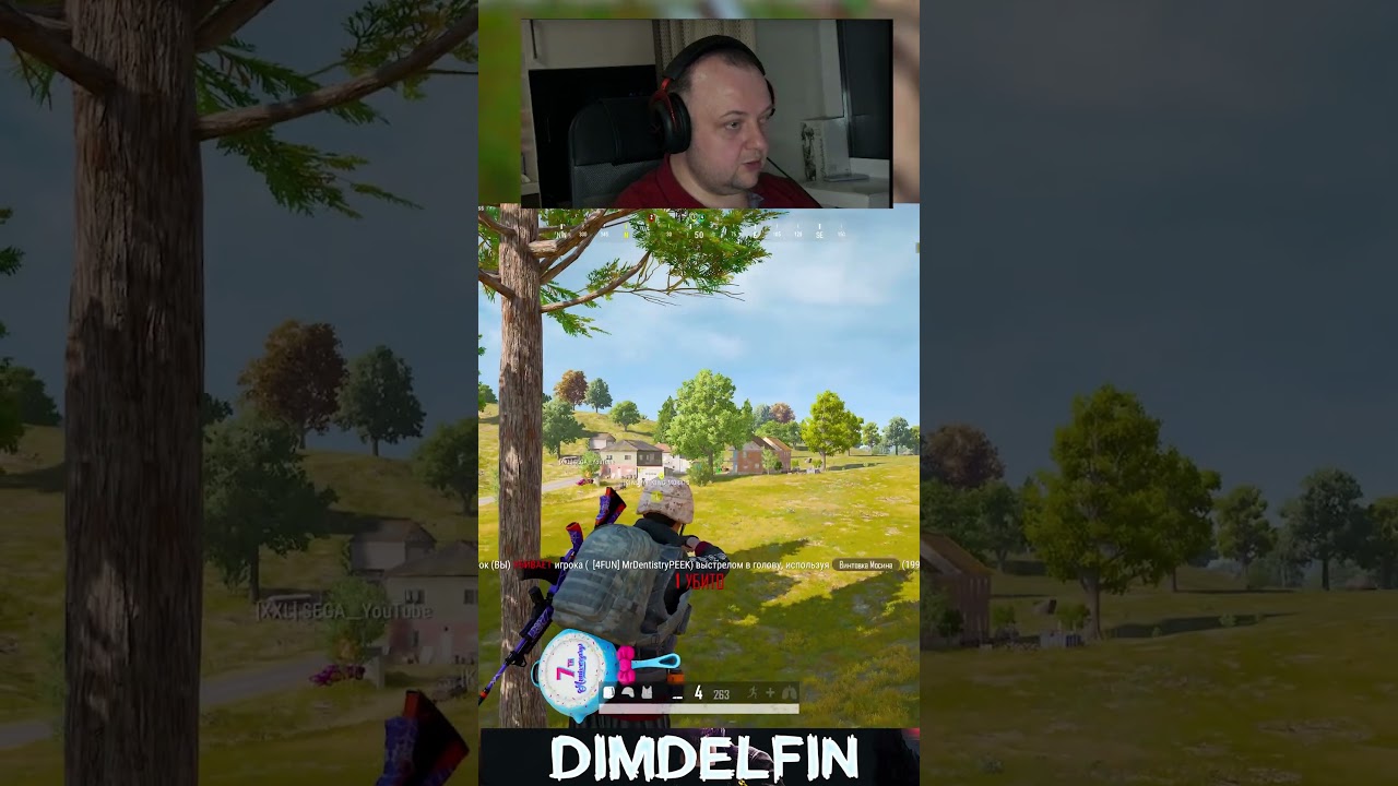 неожиданный выстрел в голову #pubgbattlegrounds #pubg #dimdelfin