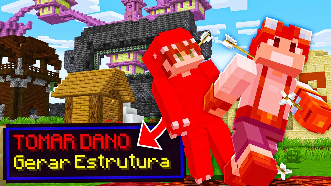 tomar DANO gera ESTRUTURA no minecraft