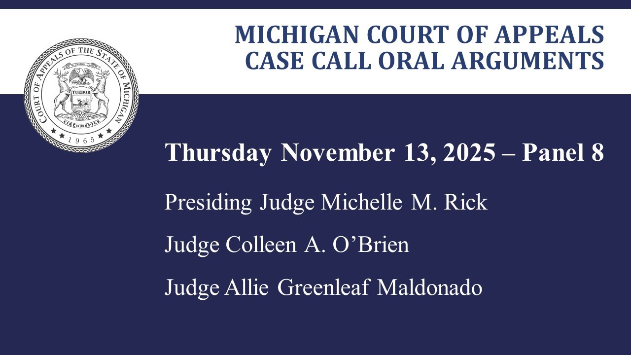MCOA Oral Arguments November 13, 2025 - Panel 8