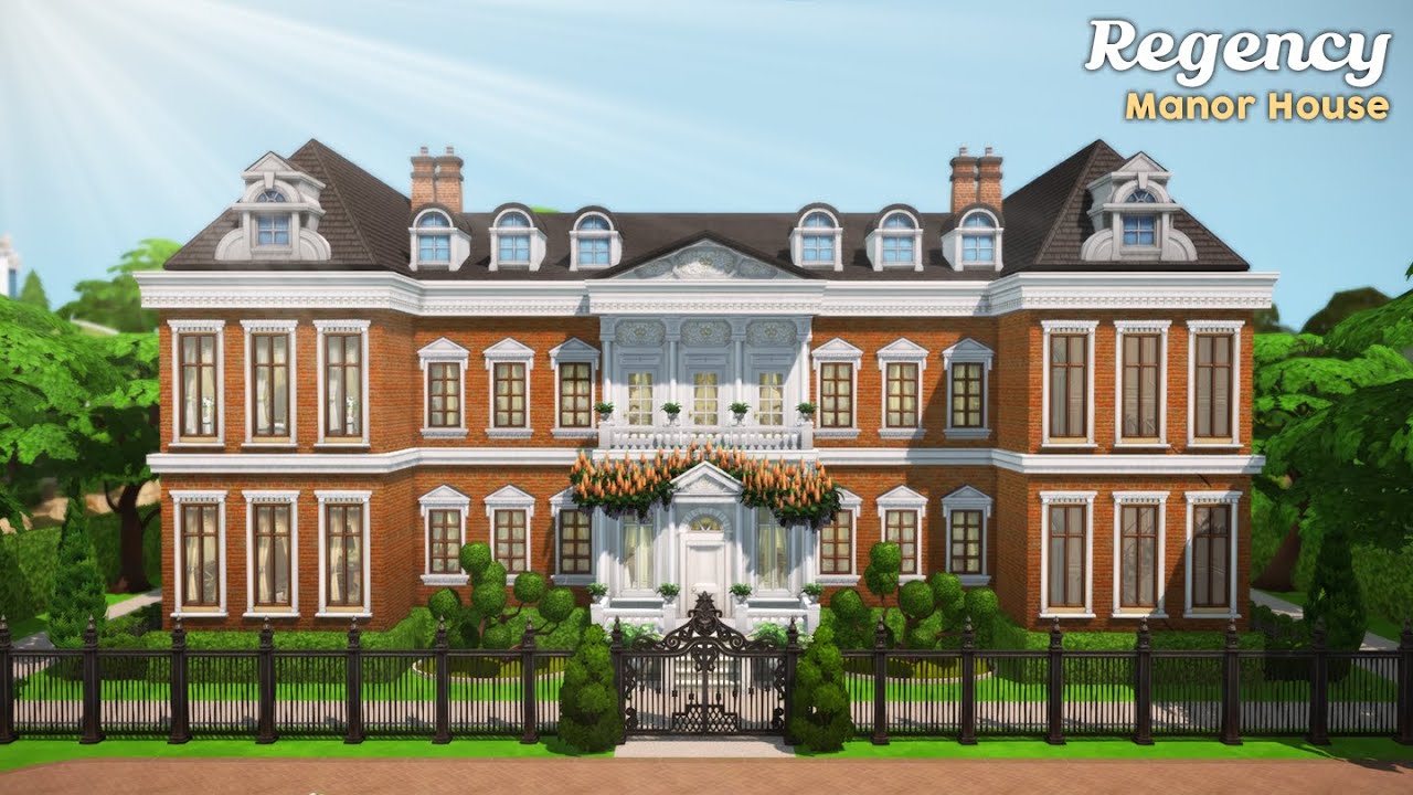 18th Century Manor House | Bridgerton Inspired Build | The Sims 4 Stop Motion Build | NO CC