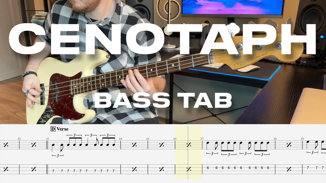 Ghost - Cenotaph // Bass Cover // Play Along Tab and Notation