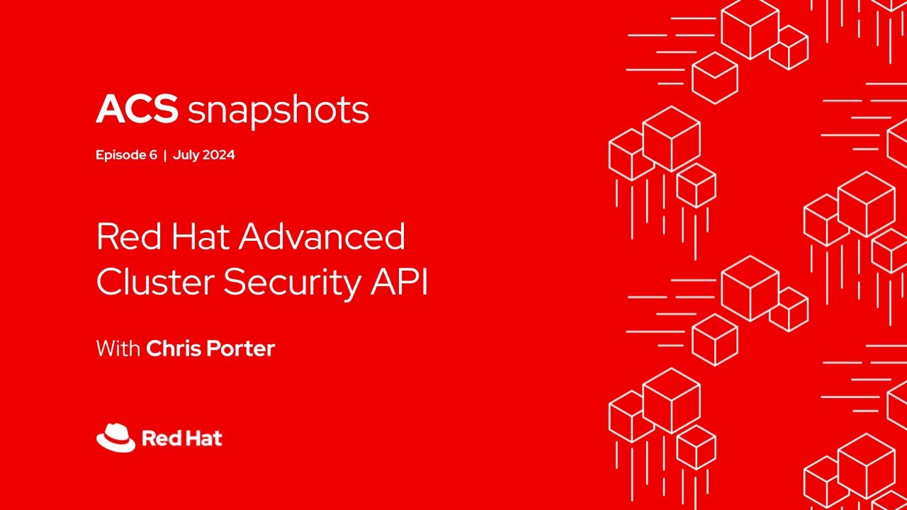 Explore the Red Hat Advanced Cluster Security RESTful API