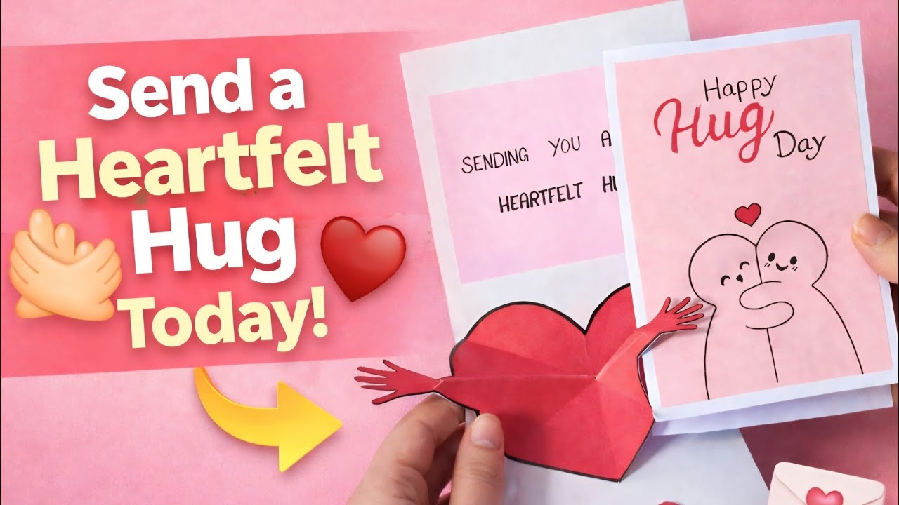 Easy Hug Day Card Idea 🫂💕| Valentine Week Special | Handmade Gift | #youandArt 