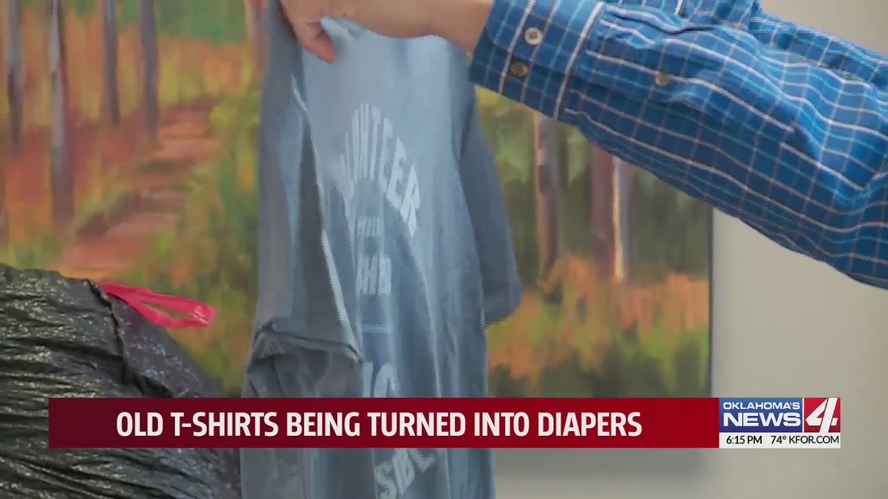 Oklahoma man collecting old t-shirts to make diapers