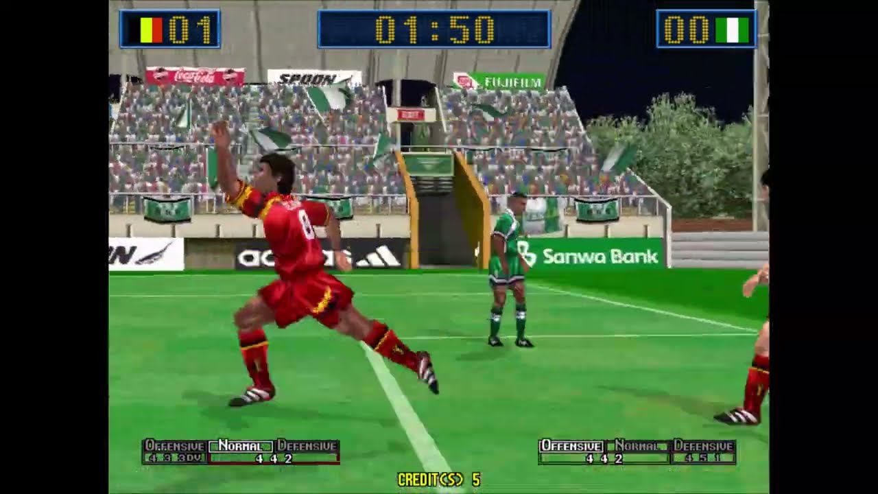 VIRTUA STRIKER 2 VERSION 2000 – 2000 arcade retrogame longplay , Belgium Playthrough
