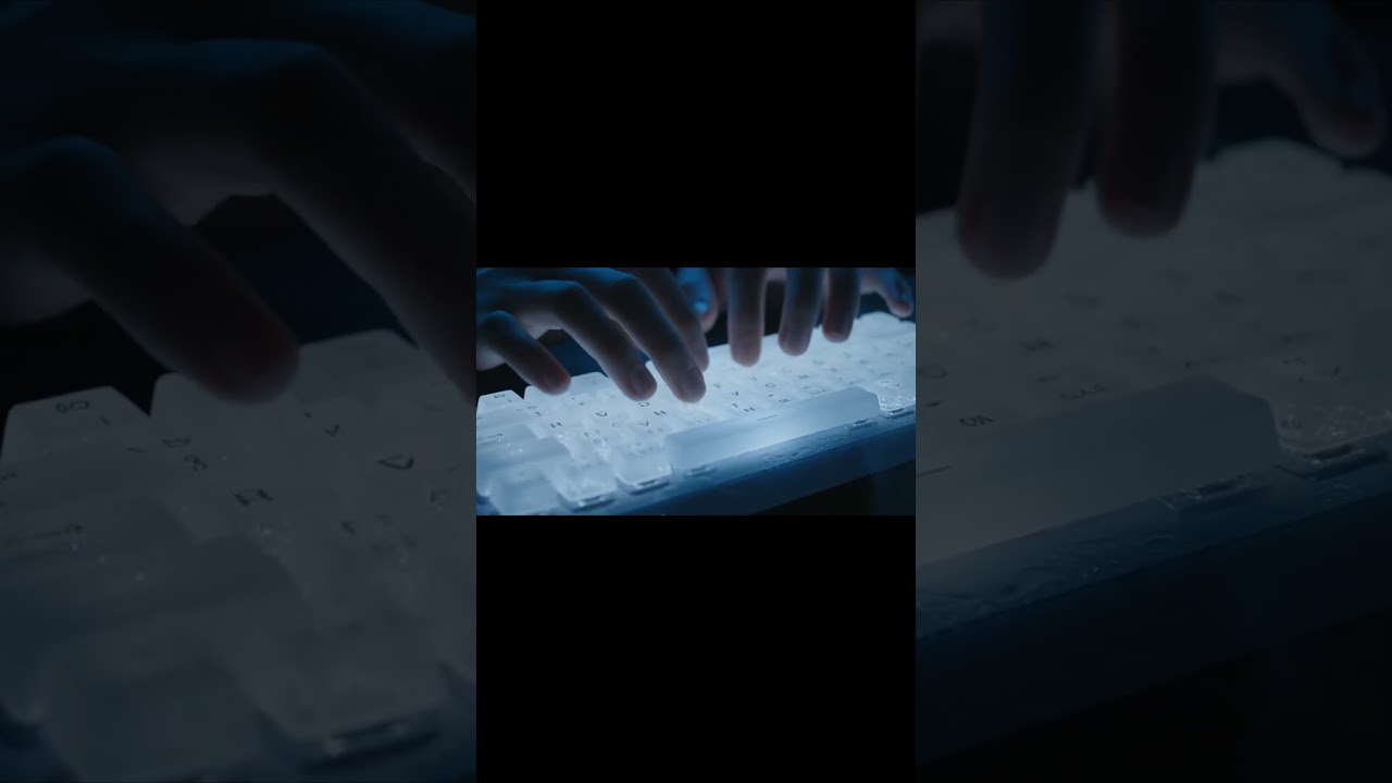Satisfying ASMR Keyboard Typing: Frozen Ice Keys!?
