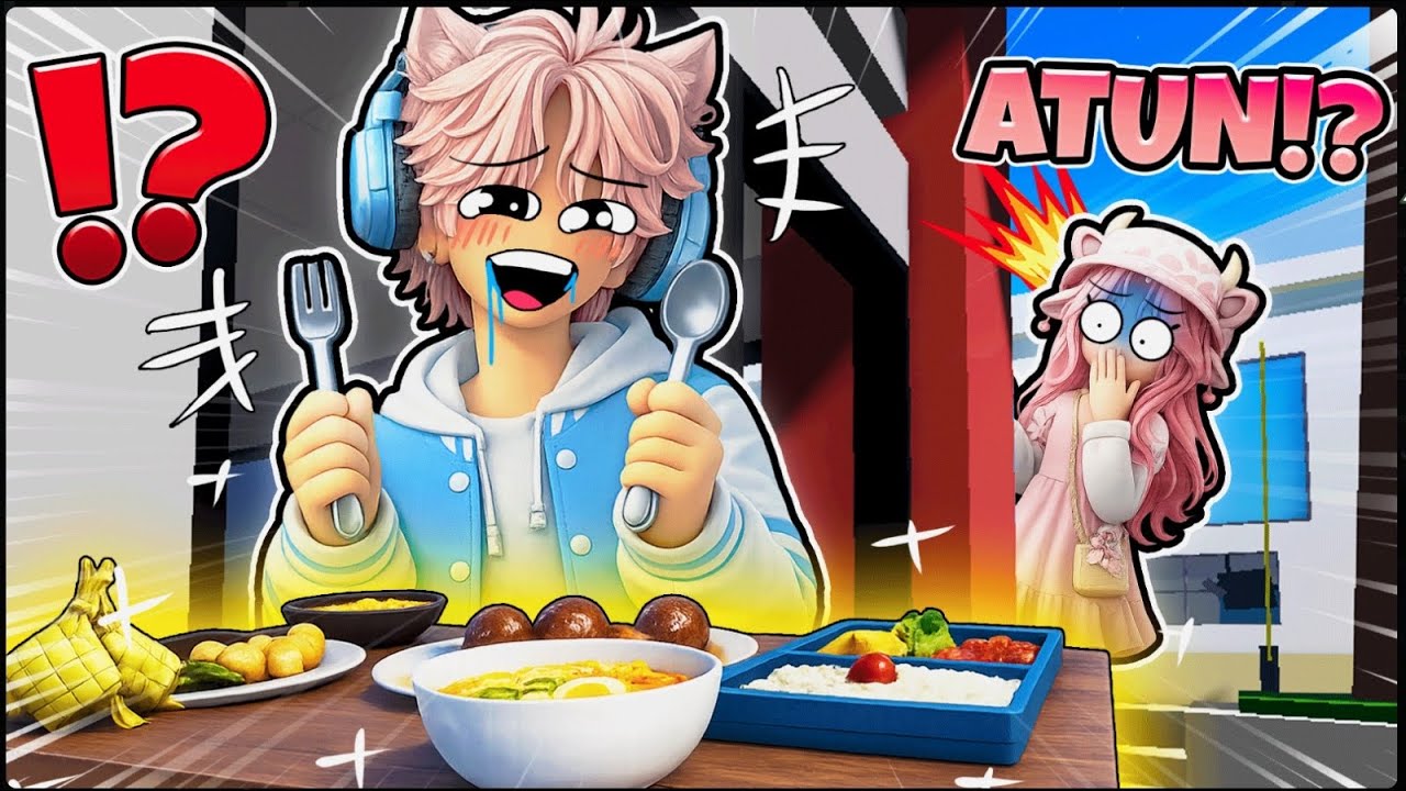 ATUN BATAL PUASA!! MOMON LIHAT ATUN DIAM-DIAM MAKAN SAAT PUASA ft @BANGJBLOX 