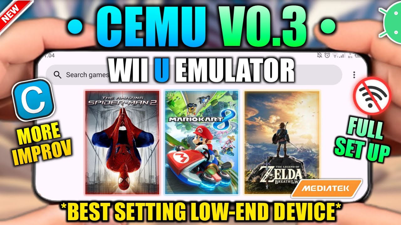 *NEW🔥CEMU V0.3 EMULATOR WII U ANDROID | Set Up & Best Setting Untuk Hp Kentang | CEMU Emulator