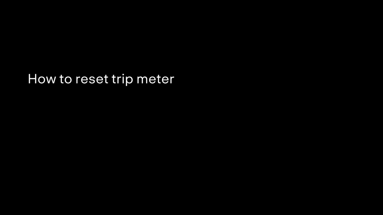 How to reset trip meter on your Ather scooter