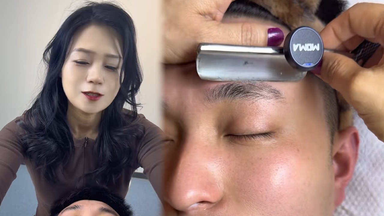 💈Facial cleaning！Lady Shaving！#barber #barbershop 138
