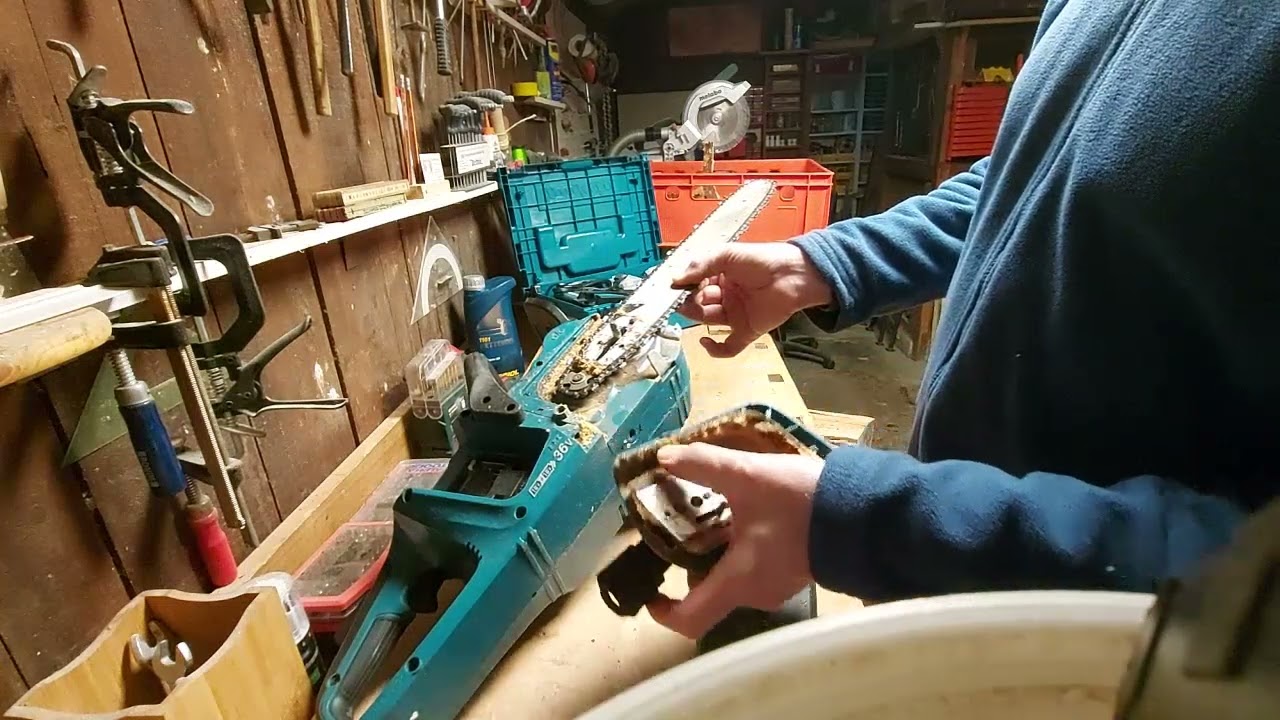 Makita Akku Kettens&auml;ge DUC 353 Beschreibung, Reinigung & Kette auf bauen