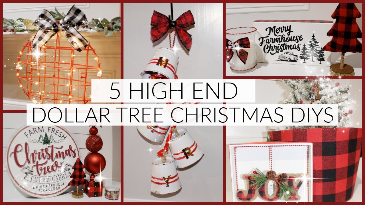 5 HIGH END DOLLAR TREE CHRISTMAS DIYS | $1 CHRISTMAS DIYS