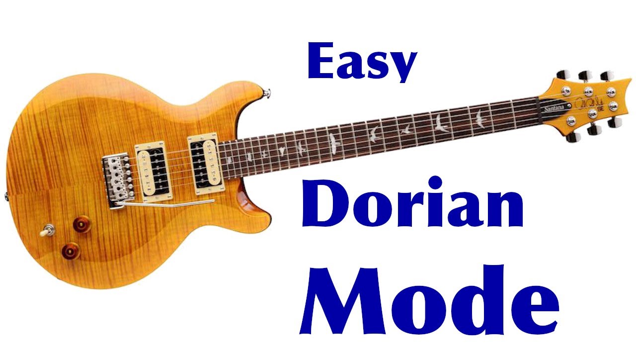 Easy Santana style guitar lesson using the dorian mode, with TAB