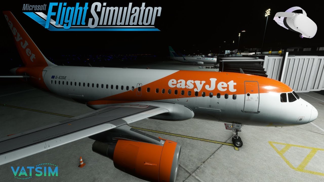 MSFS LVFR A319 + Horizon Sim MOD in VR + VATSIM! Bristol to Edinburgh!