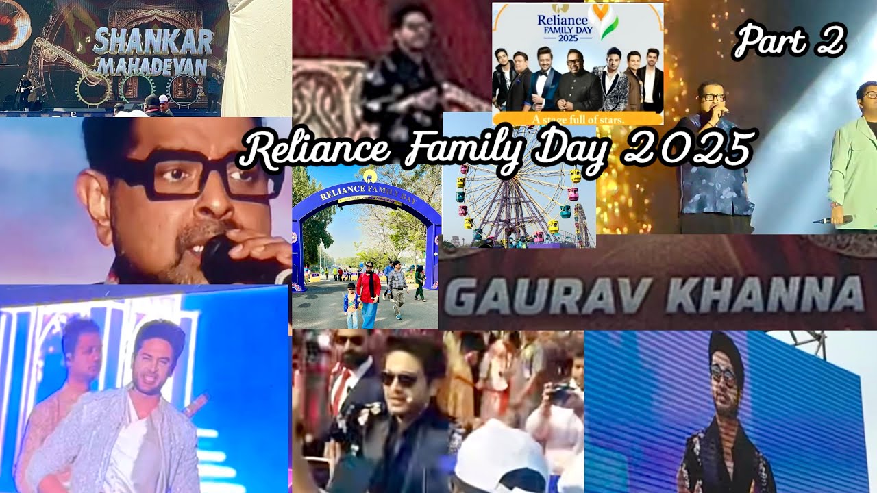 Reliance Family Day 2025 🎠🎡🎢 | Gaurav Khanna , Ritesh Deshmukh , Shankar Mahadevan, Avinash Mishra |