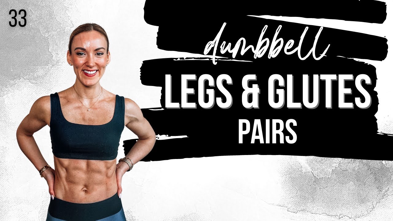🌶 40 Min LEGS & GLUTES Workout With Dumbbells & Booty Band | STRONG SUMMER DAY 33