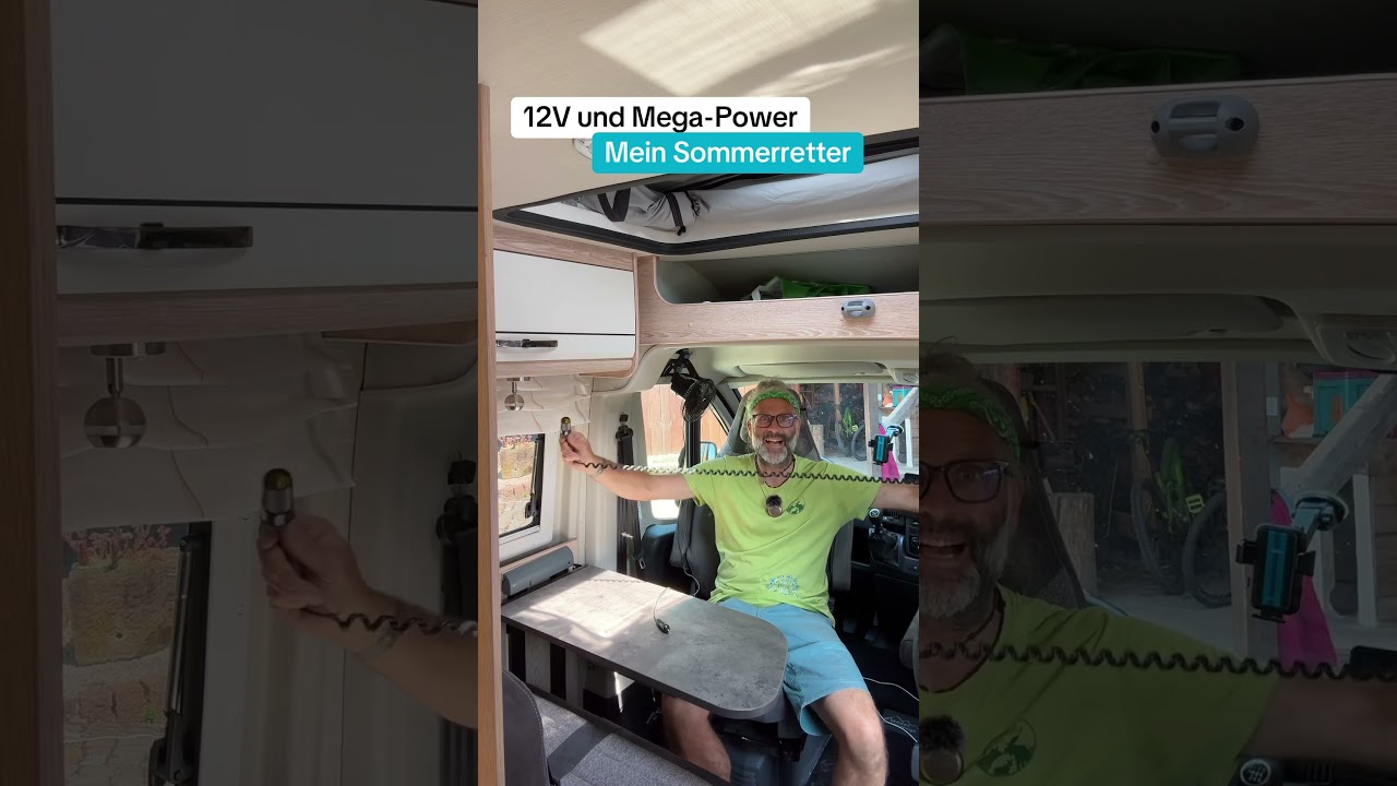 Camper-Hack gegen Hitze! 🔥💨 Mein 12V-Ventilator mit Klemme &ndash; klein, stark, genial!