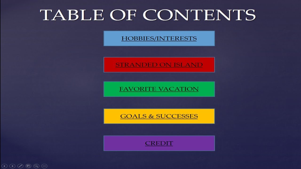 PowerPoint-How to Create a Table of Contents and Hyperlinks