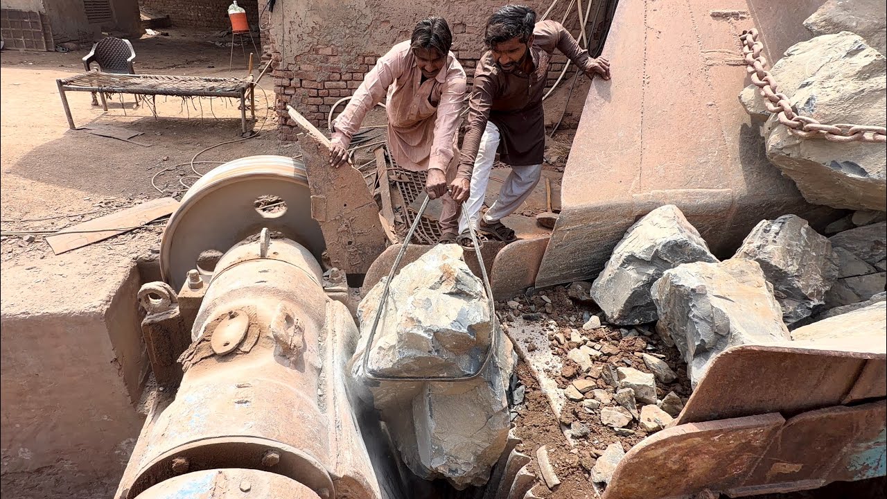 INSANE Rock Crushing Machine | Giant Stones Destroyed by Workers 🔥 Satisfying Crusher Action 