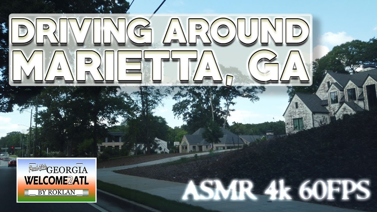 Marietta Georgia Driving tour | ASMR | 4k 60FPS | Moving to Atlanta