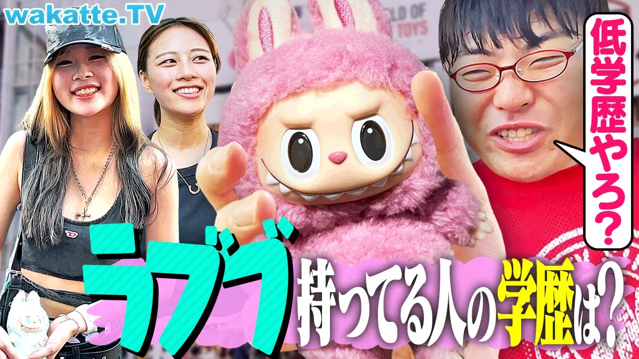 【頭悪そうやな】大バズりアイテムは低学歴の印！？ラブブ持ってるヤツの学歴を徹底調査！【wakatte TV】#1313