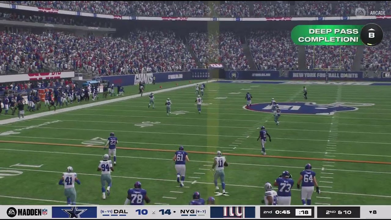 Dime to malik nabers On Madden NFL 26 on PS5.