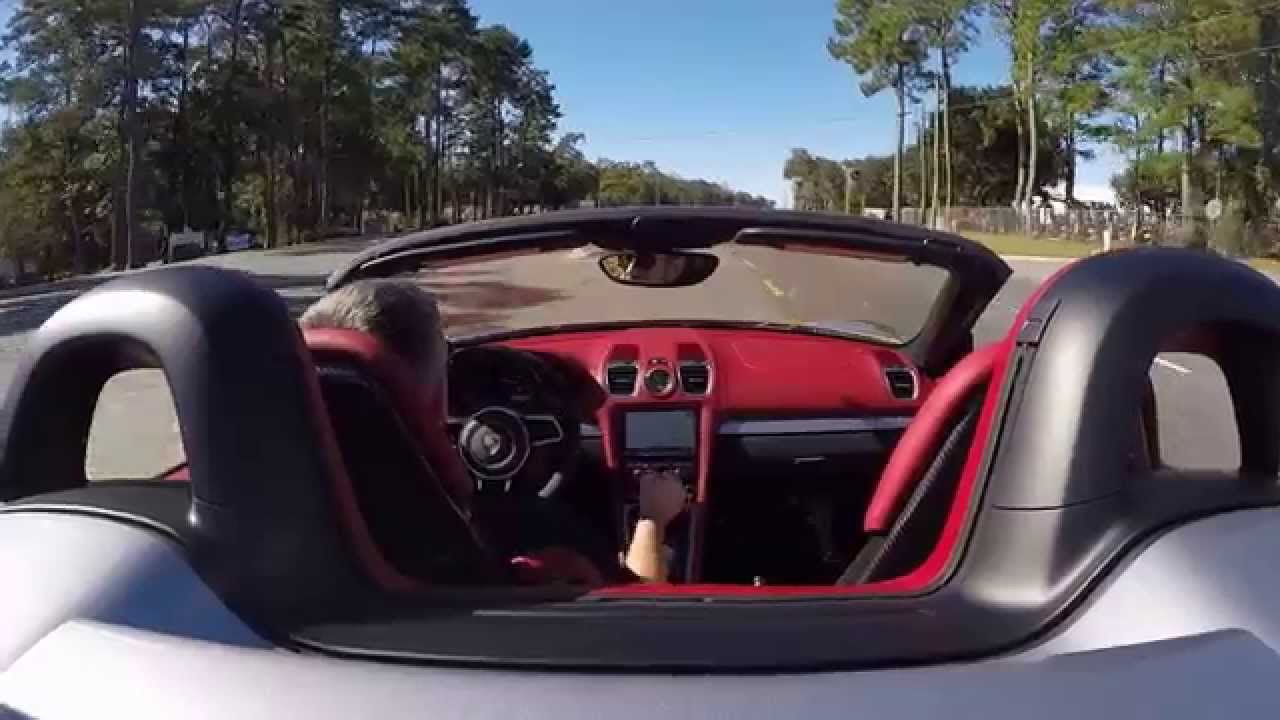 2016 Porsche Boxster Spyder exhaust, rev, acceleration