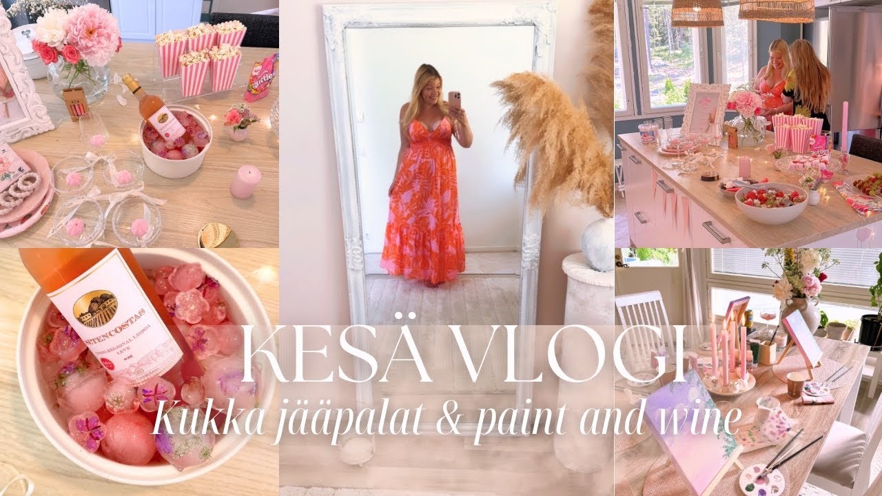 Alpakkatila, Kukka jääpaloja, Pavlova kakku & Paint and wine tyttöjen juhlat 🌸✨