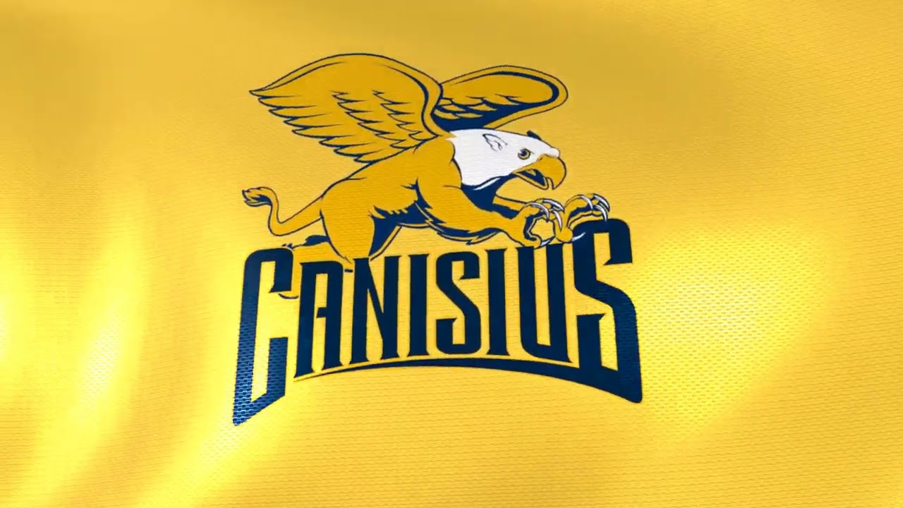 Flag of Canisius College Golden Griffins waving in the wind