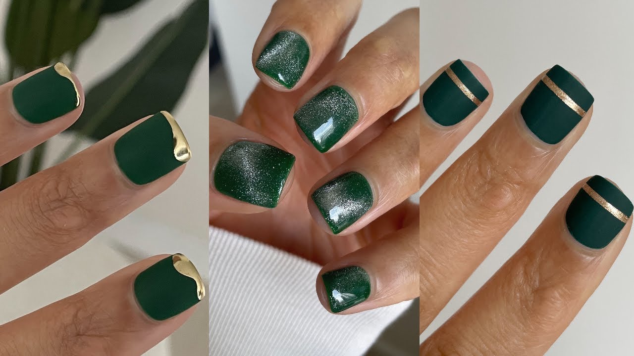 EASY FALL NAILS | chrome nail art at home