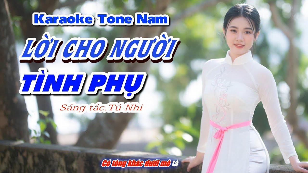 Karaoke | Lời Cho Người Tình Phụ | Tone Nam Beat Chuẩn | Phối Mới Trữ Tình (Dbm)