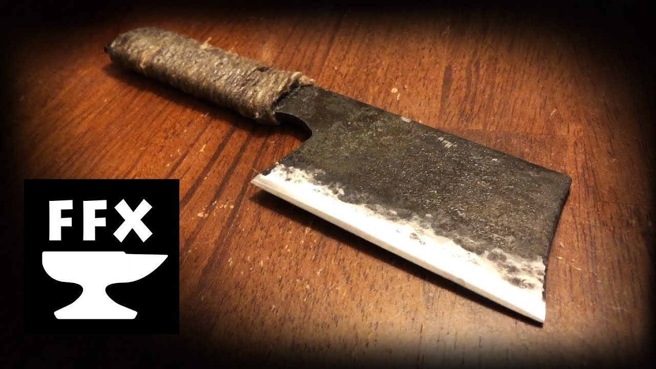 Как сделать нож-тесак из простых ручных инструментов