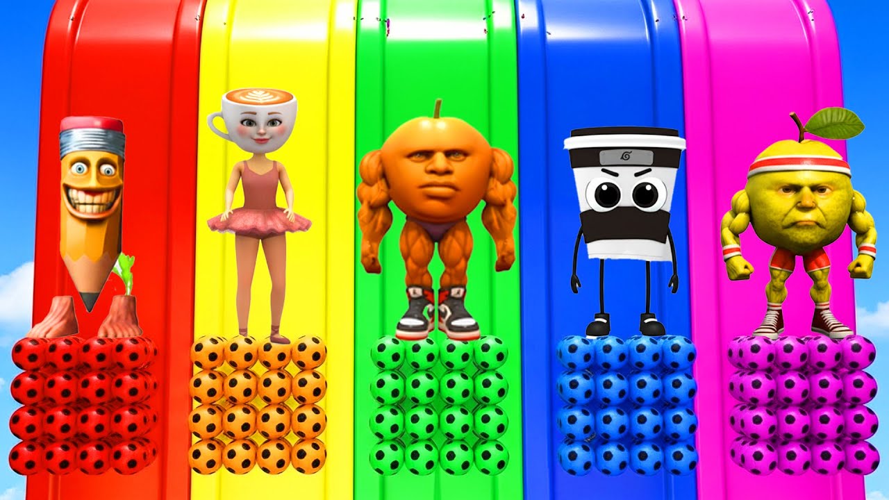Long Slide Game With Cow Elephant Gorilla Hippopotamus Tiger 3d Animal Game Funny 3d Animals