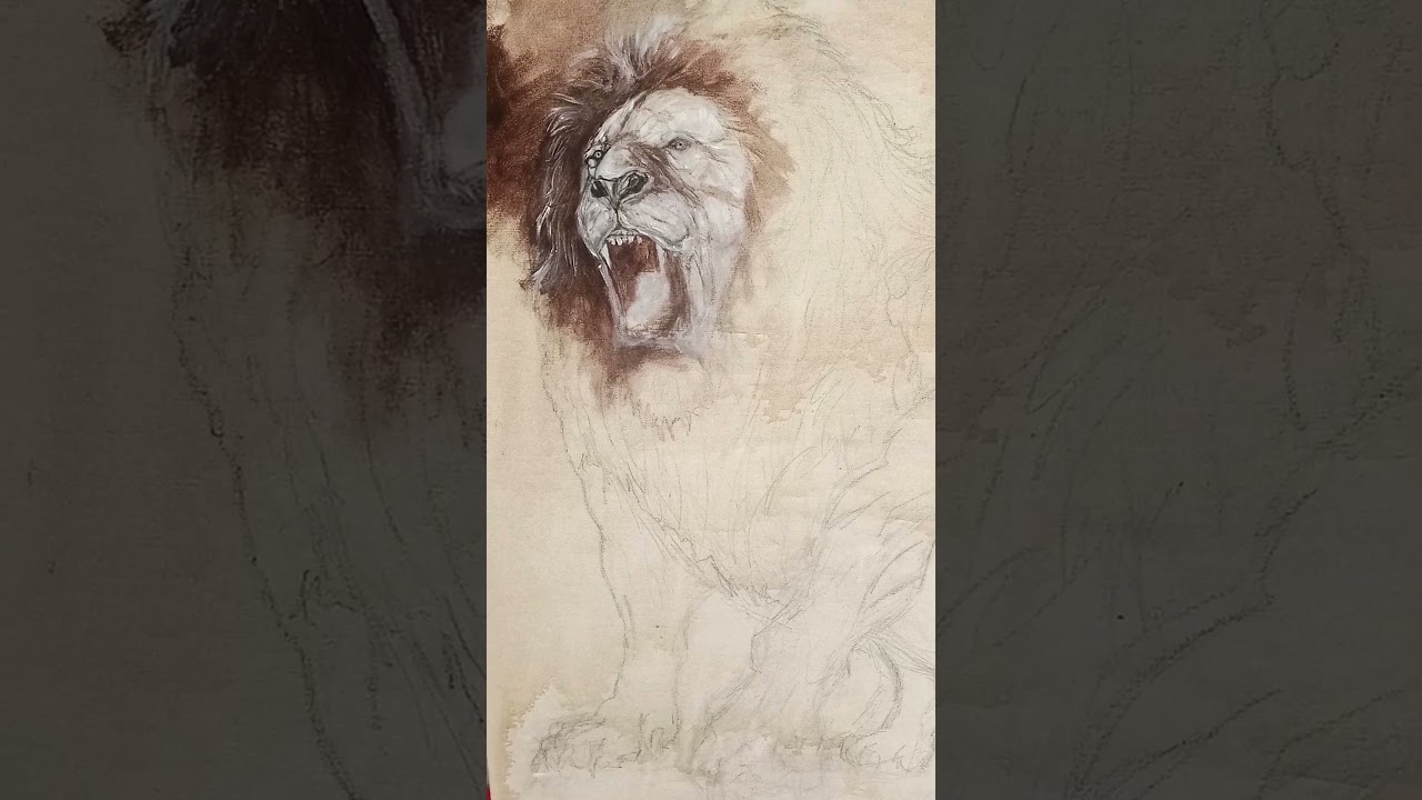 lion painting progress...                