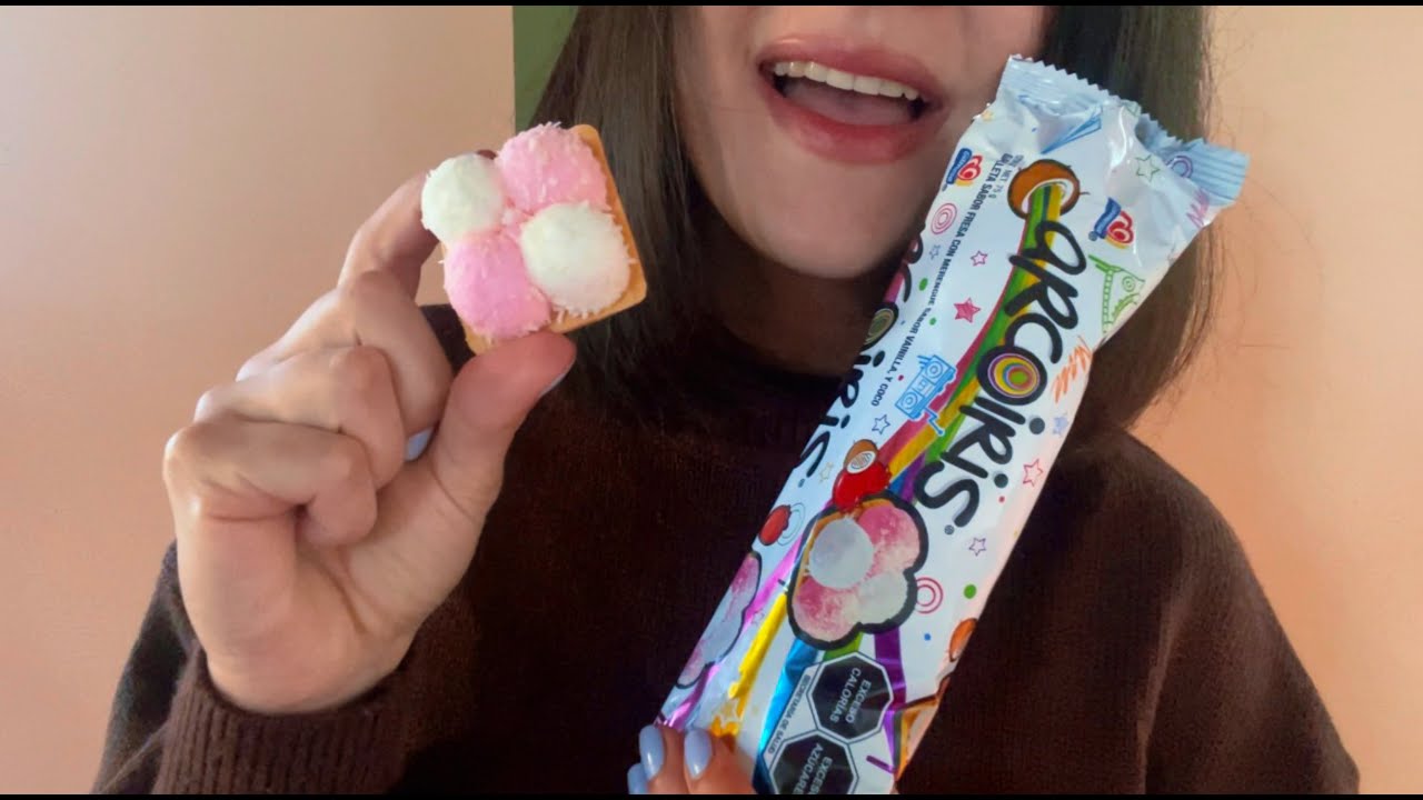 Asmr comiendo galletas de malvavisco 🌈 eating sounds 😴