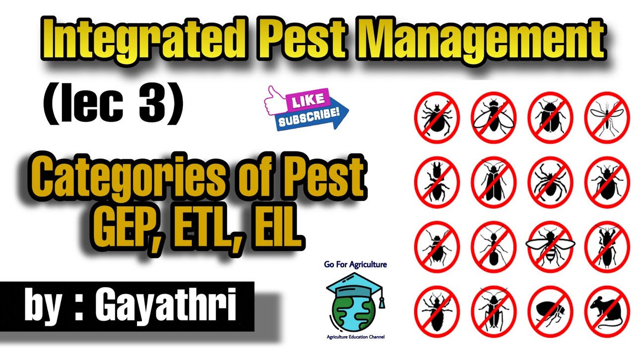 Categories of Pests | GEP, ETL, EIL levels | Pest outbreak | IPM lecture 3 | Go for Agriculture