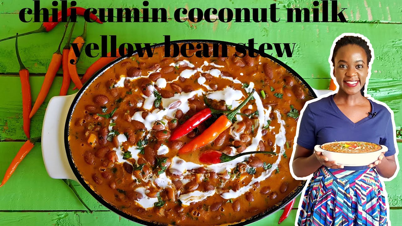 CUMIN COCONUT MILK YELLOW BEAN STEW | KALUHI'S KITCHEN