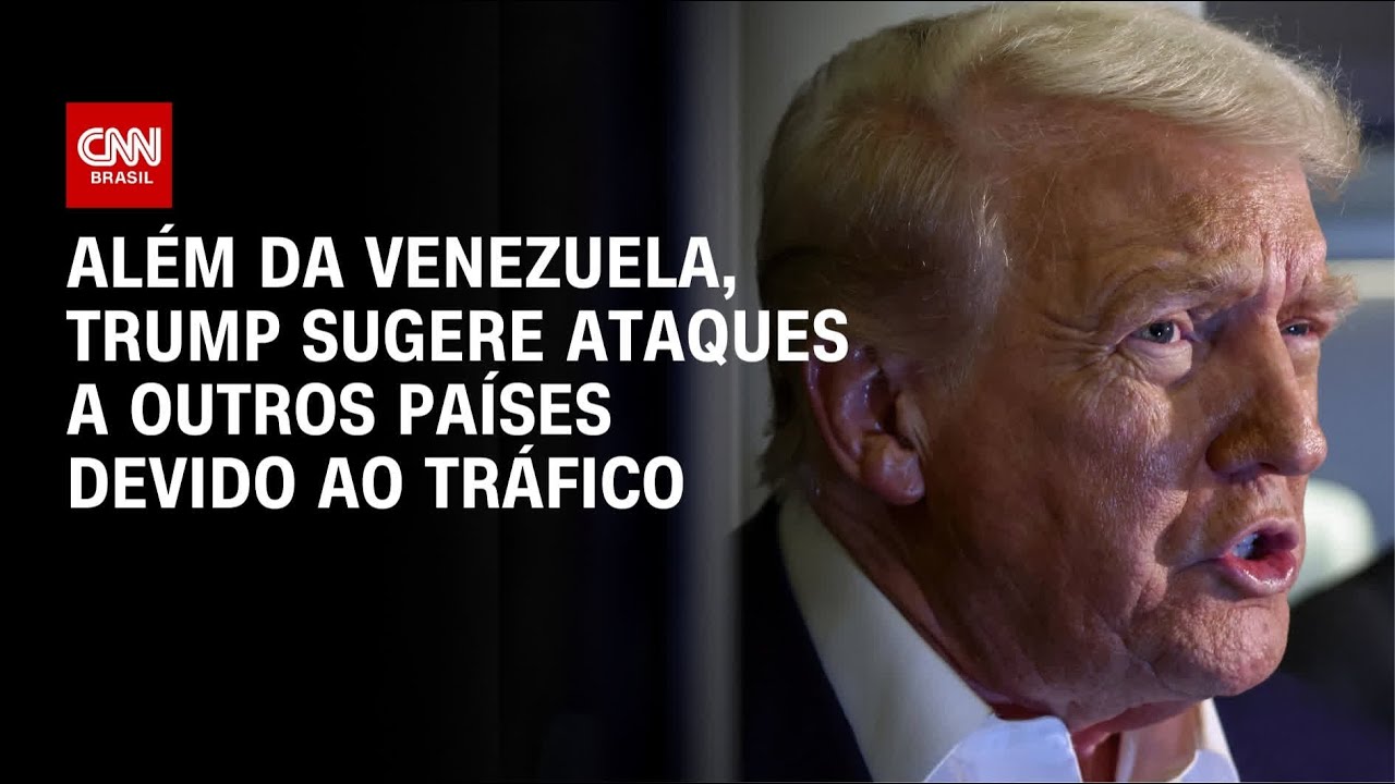 Além da Venezuela, Trump sugere ataques a outros países devido ao tráfico