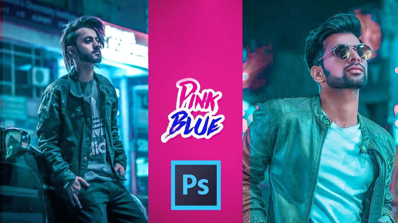 Pink & Blue Color Effect | Photoshop Color Grading Tutorial