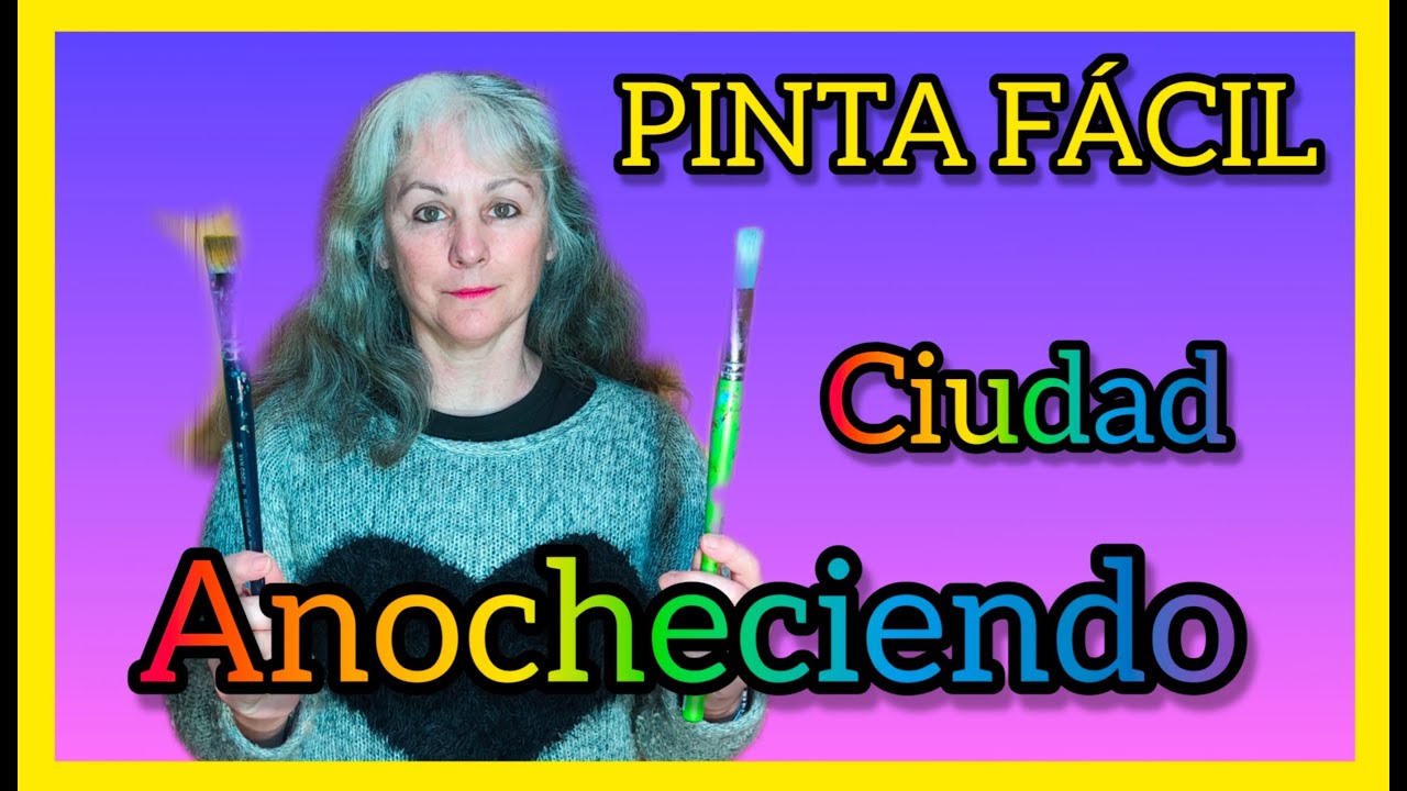 Cómo PINTAR ciudad simple al anochecer